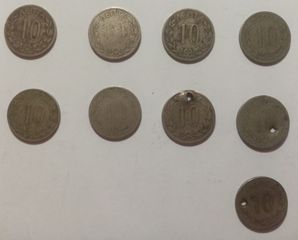 1894 - 10 Λεπτά όλα μαζί 9 νομίσματα