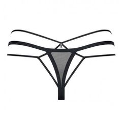 Obsessive Strappy Thong Black-thumb-3