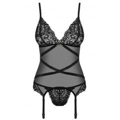Obsessive Bondea Corset & Thong Black-thumb-6