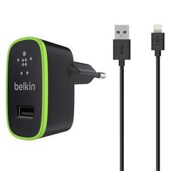 Belkin Lightning Καλώδιο & Αντάπτορας Τοίχου 10 wat μαύρο 1m