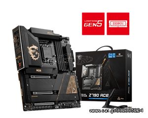 MSI MB MEG Z790 ACE, SOCKET INTEL LGA1700 14TH/13TH/12TH GEN, CS INTEL Z790, 4 DIMM SOCKETS DDR5, TYPE-C DP, 2.5 GIGABIT LAN, WIFI, E-ATX, 3YW.