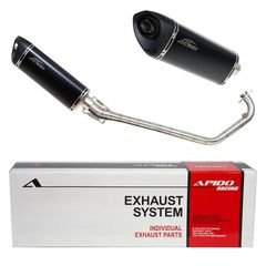 Ολόσωμη Εξάτμιση APIDO SYM VF185 E4/E5 (020/1375 BLACK) APIDO NEW GEN. - (ΤΑΙ)