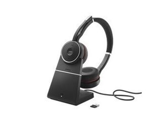 Jabra Evolve 75 SE Stereo MS w/Charging Stand Ασύρματα On Ear Multimedia Ακουστικά με μικροφωνο και σύνδεση Bluetooth (7599-842-199) - Πληρωμή και σε έως 9 δόσεις