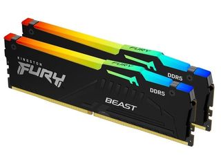 Kingston Fury Beast RGB 32GB DDR5 RAM με 2 Modules (2x16GB) και Ταχύτητα 5600 για Desktop (KF556C36BBEAK2-32) - Πληρωμή και σε έως 9 δόσεις