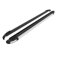 Σκαλοπάτια πλευρικά μαύρα Brillant Alu Strip συμβατά με Toyota Rav-4 V (XA50) 2τμχ
