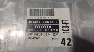 Avensis Diesel '00-'02 εγκέφαλος μηχανής με νούμερο 89661-05420