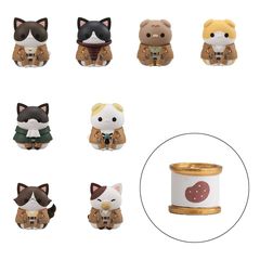 Attack on Titan Mega Cat Project Collectible Figure Gathering Scout Regiment danyan! Special Set 3 cm