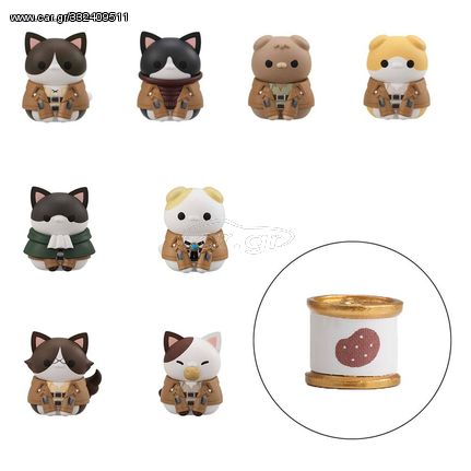 Attack on Titan Mega Cat Project Collectible Figure Gathering Scout Regiment danyan! Special Set 3 cm