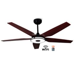 Telemax 30-0565 Ανεμιστήρας Οροφής με WI-Fi και Τηλεχειριστήριο CES565SL Καφέ
