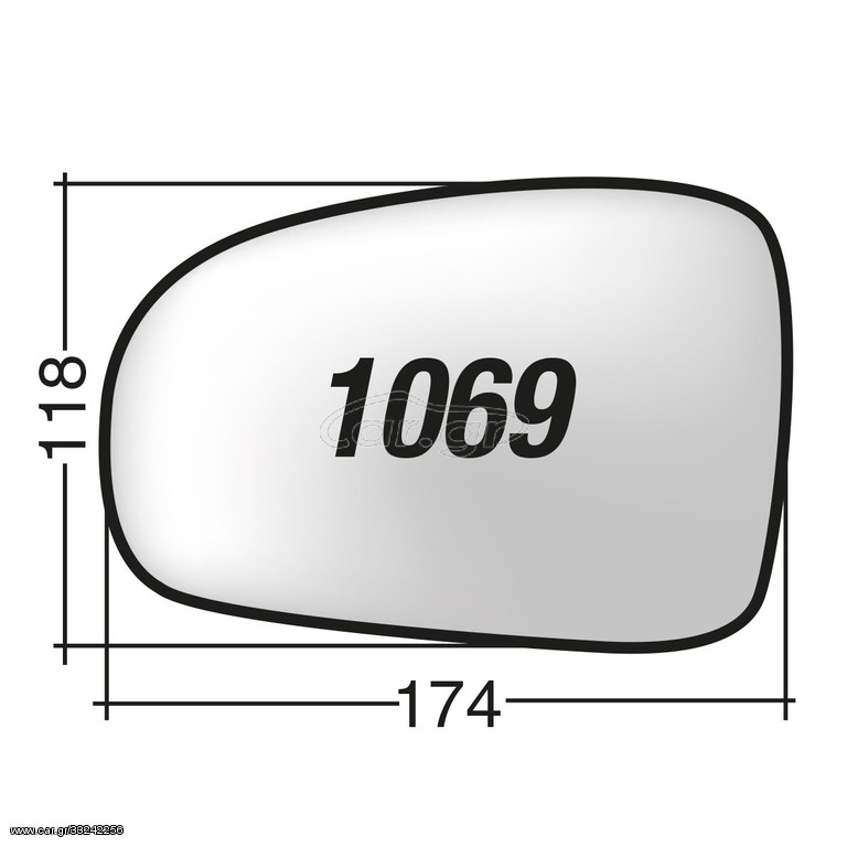 Κρύσταλλο καθρέπτη δεξί με πιάστρα  SUBARU 	TREZIA 	 TOYOTA 	AVENSIS 	2008 - 2011 TOYOTA 	IQ 	 TOYOTA 	PRIUS 	2009 - 2011 TOYOTA 	VERSO-S 	