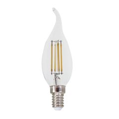 Διακοσμητική λάμπα led filament κεράκι με μύτη διάφανη E14 4W 230V 2700k θερμό λευκό φως 480lm