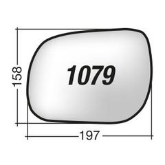 1079 DPR Κρύσταλλο καθρέπτη δεξί και αριστερό με πιάστρα και θερμαινόμενο TOYOTA 	RAV4 	2005 - 2010 