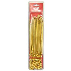 Ακτίνες 9g 150mm χρυσές με χρυσά 24κ καψούλια ενισχυμένες 3.6mm RCB RACING BOY