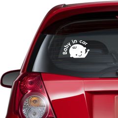 Αυτοκόλλητο αυτοκινήτου - Baby in car-18cm x 10cm