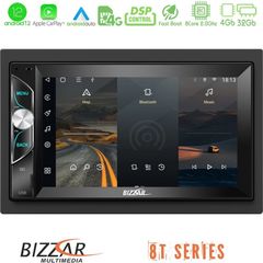 Bizzar OEM 2DIN Deck 8core Android12 4+32GB Navigation Multimedia Deckless 6.5" με Carplay/AndroidAuto
