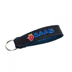 Μπρελόκ Κλειδιών Υφασμάτινο Κεντητό Δύο Όψεων Saab