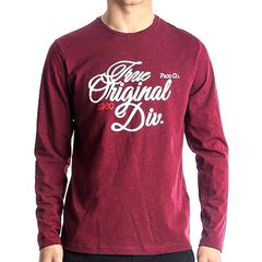 Paco & Co Men’s Print L/S Tee 95402 Wine