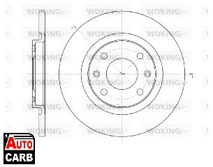 Δισκοπλακα WOKING D653600 για CITROEN C4 2014-, CITROEN C-ELYSEE 2012-, PEUGEOT 301 2012-