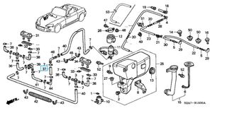 ΣΩΛΗΝΑΚΙ ΓΡΑΜΜΗΣ ΝΕΡΟΥ ΥΑΛΟΚΑΘΑΡΙΣΤΗΡΩΝ HONDA S2000 / PRELUDE / CR-V / ACCORD (76892SS0S03) HOSE (115MM)