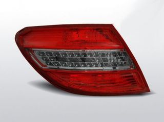 Πίσω φανάρια led για Mercedes C-CLASS W204 (2007-2011) - chrome φλας - σετ 2τμχ.