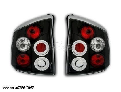 Πίσω φανάρια για Opel Vectra C (2002-2007) - μαύρα - σετ 2τμχ.