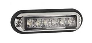 ΦΑΝΑΡΙ LED STROBE ΝΙΚΕΛ ΛΕΥΚΟ 10-30V