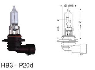 ΛΑΜΠΑ ΙΩΔΙΟΥ ΗΒ3 12V-65W P20d