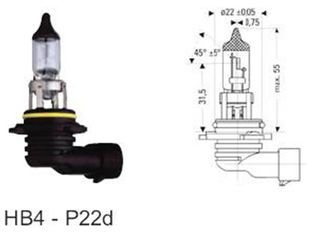 ΛΑΜΠΑ ΙΩΔΙΟΥ ΗΒ4 12V-55W