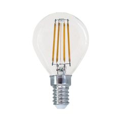 Διακοσμητική λάμπα led filament σφαιρική διάφανη E14 5W 230V 2700k θερμό λευκό φως 680lm