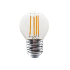 Λάμπα led σφαιρική filament Ε27 4W 230V 2700k θερμό λευκό φως 570lm με δυνατότητα ρύθμισης της έντασης φωτός & διάφανο κάλυμμα