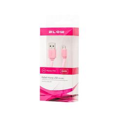 BLOW DM-66-065 Καλώδιο USB A σε microUSB B 1m Ροζ