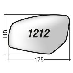 Κρύσταλλο καθρέπτη δεξί HONDA CIVIC 2012