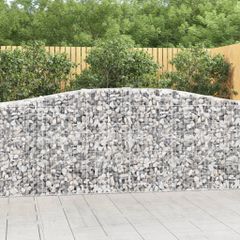 vidaXL Συρματοκιβώτια Τοξωτά 7 τεμ. 400x50x100/120 εκ. Γαλβαν. Ατσάλι
