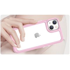 Outer Space Case iPhone 14 Plus hard cover with a gel frame pink-thumb-3
