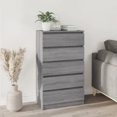 Συρταριέρα Γκρι Sonoma 60x36x103 εκ. από Επεξεργασμένο Ξύλο 823022