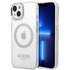 Guess GUHMP14MHTRMS iPhone 14 Plus 6.7" silver/silver hard case Metal Outline Magsafe