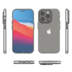 Spring Case case for iPhone 14 Pro silicone case with a frame light blue-thumb-1