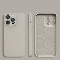 Silicone case iPhone 14 Plus silicone cover beige-thumb-1