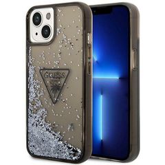 Guess GUHCP14SLFCTPK iPhone 14 6.1" black/black hardcase Liquid Glitter Palm Collection