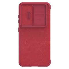 Nillkin Qin Leather Pro Case for Samsung Galaxy S23+ flip cover camera cover red
