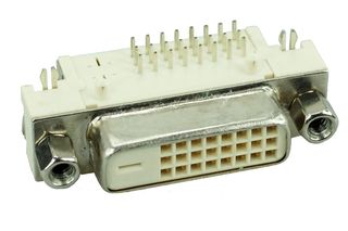 DVI Connector - DVI 24+1, Nickel,  White - CON-D003