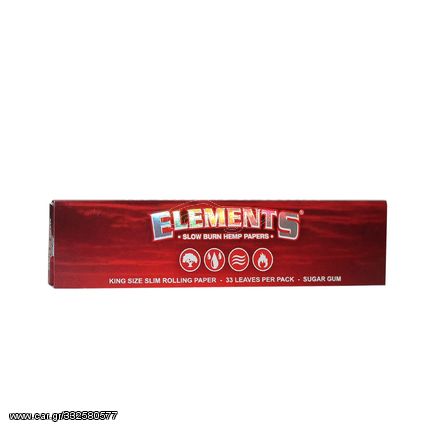 ΤΣΙΓΑΡΟΧΑΡΤΟ ELEMENTS RED KING SIZE SLIM 33 ΦΥΛΛΩΝ