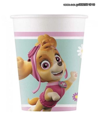 Ποτήρια Xάρτινα Paw Patrol Skye And Everest 200ml (8 τεμάχια)