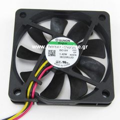 ΑΝΕΜΙΣΤΗΡΑΣ 12V DC 60x60x10mm 3-C 0.11A 1.42W 28m3/h 29dBA SUNON