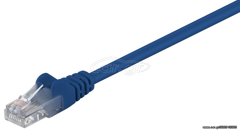 GΟOBAY καλώδιο UTP Cat 5e 68335, CCA, 27AWG, PVC, 0.5m, μπλε - 68335