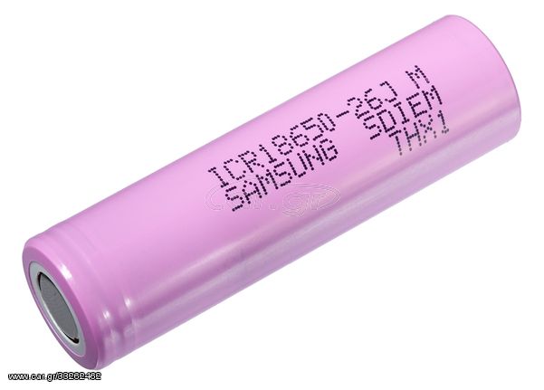 Μπαταρία Επαναφορτιζόμενη Samsung 18650 Battery Rechargeable ICR-26J Li-ion 2600mha 9.43Wh