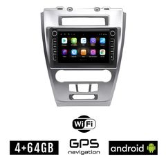FORD FUSION 2012-2017 Android οθόνη αυτοκίνητου 4GB με GPS WI-FI (ηχοσύστημα αφής 8" ιντσών OEM Youtube Playstore MP3 USB Radio Bluetooth Mirrorlink εργοστασιακή, 4x60W)