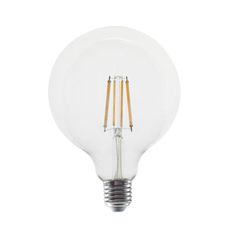 Λάμπα LED FILAMENT GLOBE Ε27 10W 230V AC ενδιάμεσο φως 4000k 1260lm ντιμαριζόμενη με διάφανο κάλυμμα