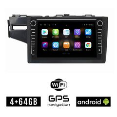 HONDA JAZZ (μετά το 2013) Android οθόνη αυτοκίνητου 4GB με GPS WI-FI (ηχοσύστημα αφής 8" ιντσών OEM Youtube Playstore MP3 USB Radio Bluetooth Mirrorlink εργοστασιακή, 4x60W, Navi)
