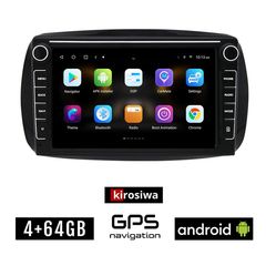 SMART 453 (μετά το 2016) Android οθόνη αυτοκίνητου 4GB με GPS WI-FI (ηχοσύστημα αφής 8" ιντσών FORTWO OEM Youtube Playstore MP3 USB Radio Bluetooth Mirrorlink εργοστασιακή, Navi, 4x60W)